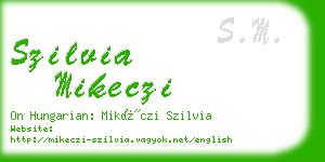 szilvia mikeczi business card